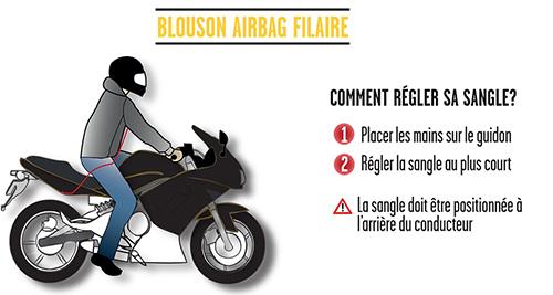 Utiliser un gilet airbag à moto