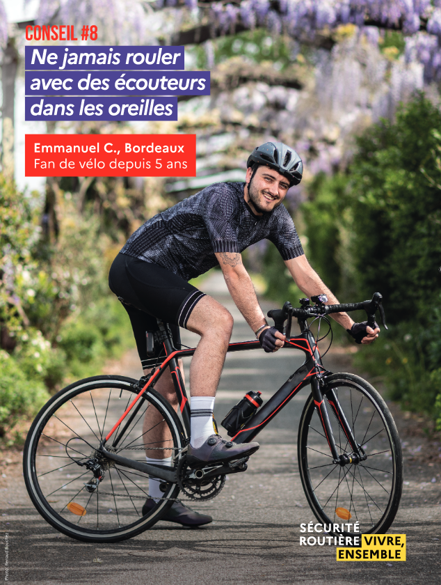 Campagne INPES sur le casque à vélo - Vélo route - Cyclisme, cyclosport,  courses pros et photos