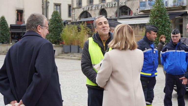 Opération de sensibilisation à la sécurité routière après une